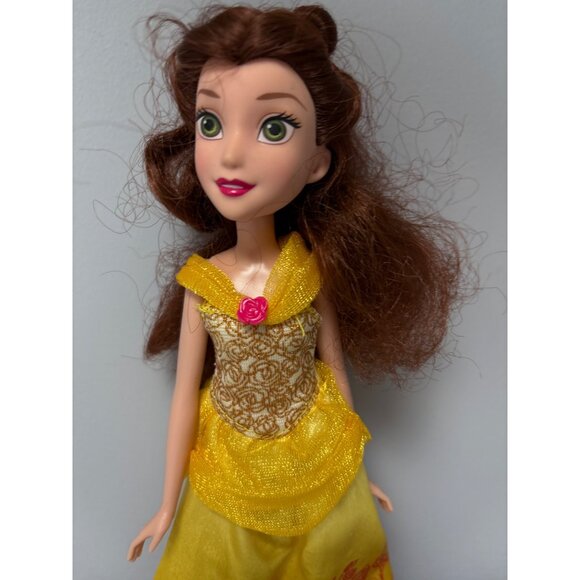 Disney Princess Belle Doll 12" Beauty & The Beast Royal Shimmer Yellow Dress - Picture 2 of 6